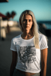 ai-generated-mockup-featuring-a-woman-wearing-a-round-neck-t-shirt-m32501